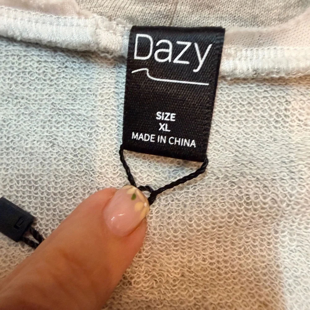 Dazy Gray Mini Skirt XL kids Drawstring Casual Lounge Stretch